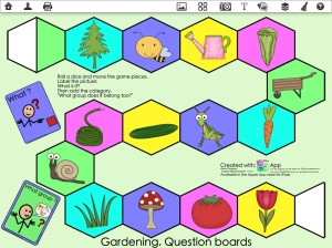 Gardening Question Game Board